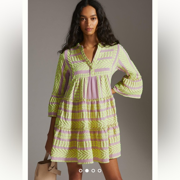 Devotion Twins Ella dress in lilac & neon yellow, NEW NWT, Size M from Anthro - Picture 4 of 9
